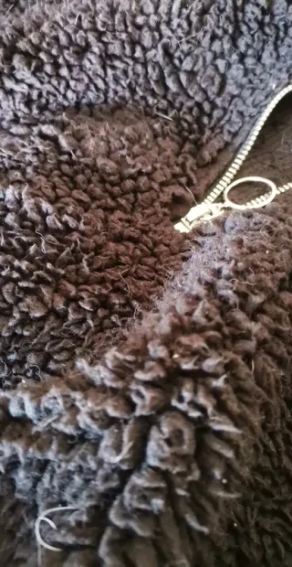 Jersey borreguito negro cremallera