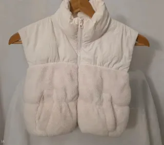 Chaleco blanco efecto piel