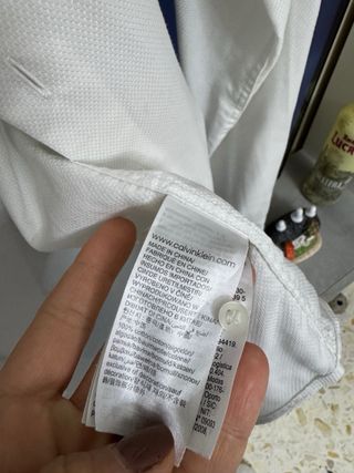 Camicia da uomo bianca fitted Calvin Klein tg 40