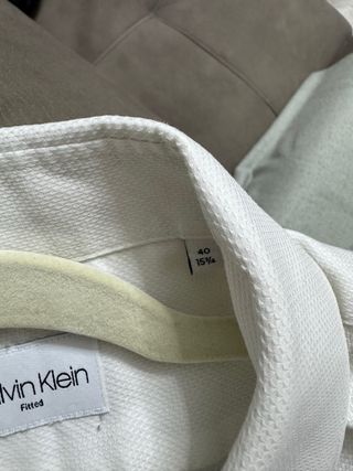 Camicia da uomo bianca fitted Calvin Klein tg 40
