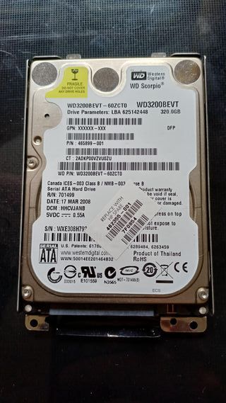 Disco Duro 2.5 320GB WD Scorpio