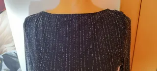 Vestido largo gasa manga acampanada