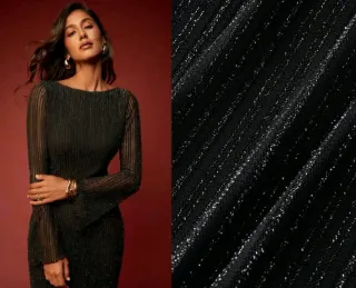 Vestido largo gasa manga acampanada