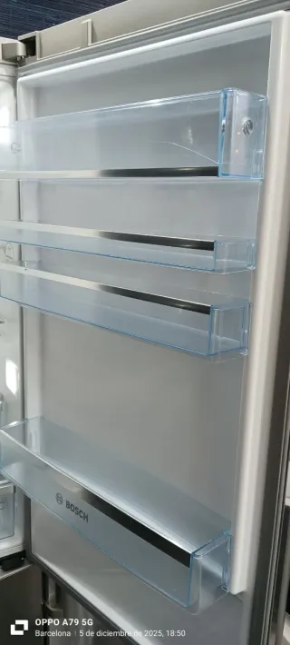 Nevera Combi Bosch Acero Inoxidable 200 x 70 cm