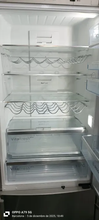 Nevera Combi Bosch Acero Inoxidable 200 x 70 cm