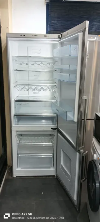 Nevera Combi Bosch Acero Inoxidable 200 x 70 cm