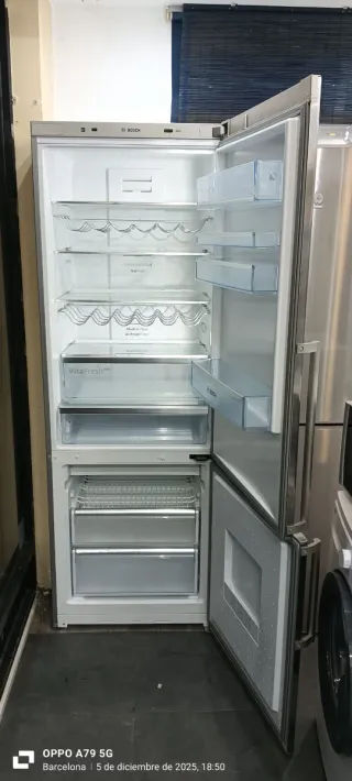 Nevera Combi Bosch Acero Inoxidable 200 x 70 cm