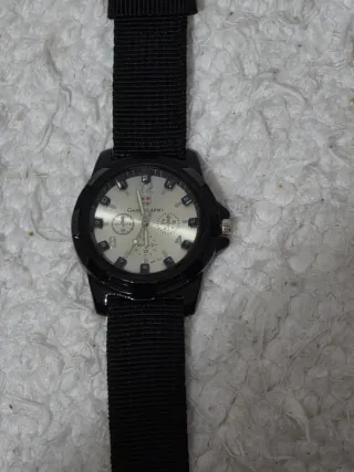 Reloj Gemini Army Negro y Plateado