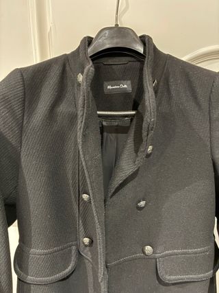 Abrigo lana Massimo Dutti negro