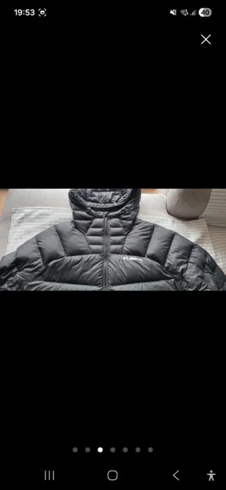 Chaqueta Columbia 100% Pluma 650 Cuins Negra