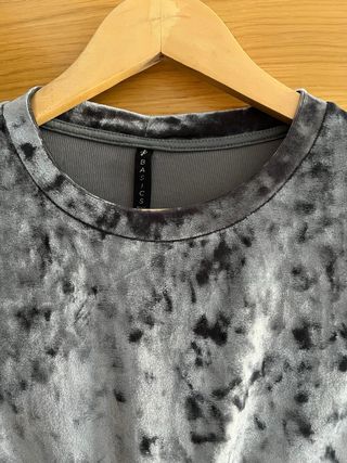 Jersey Stradivarius terciopelo gris