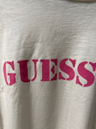 Camiseta Guess Manga Larga Blanca