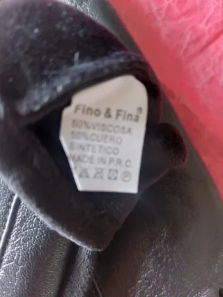 Guantes efecto piel mujer