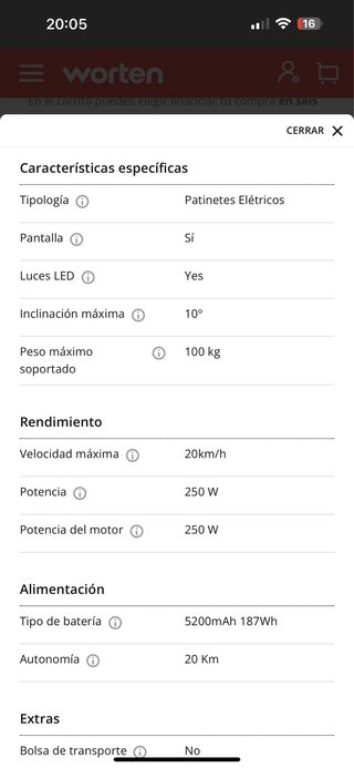 Patinete Xiaomi Mi Essential Negro