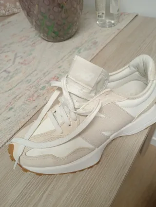 New Balance Bambas Blancas Beige Talla 38