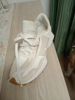 New Balance Bambas Blancas Beige Talla 38