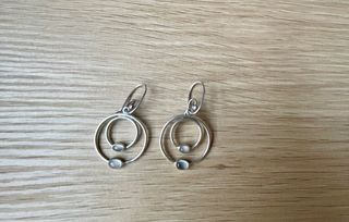 Pendientes Pandora Aro Doble Mineral Blanco