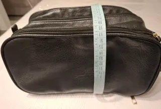 Beauty Case da viaggio in similpelle nera