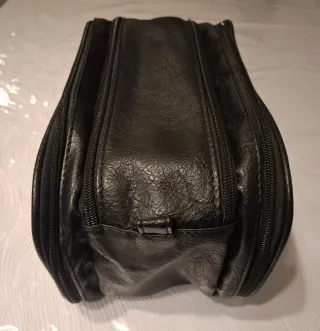 Beauty Case da viaggio in similpelle nera