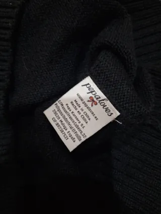 Jersey punto algodón negro