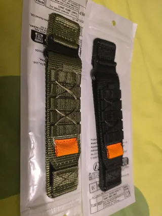 Cinturino Garmin 22mm Nero e Verde