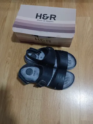 Sandalias H&R Hombre Talla 42 Negras