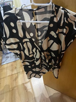 Blusa Zara Estampada Talla s