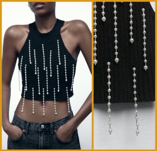 Top sin mangas. Tejido de chenilla. De Zara. Nuevo