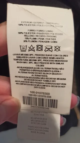 Plumífero Fórmula Joven Negro Talla 38