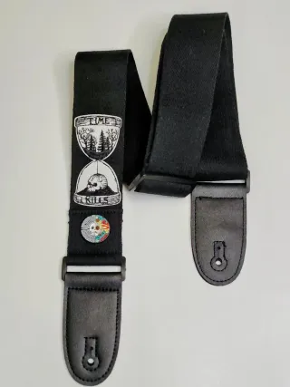 Correa guitarra algodón con pin y bordado ✅Nuevo