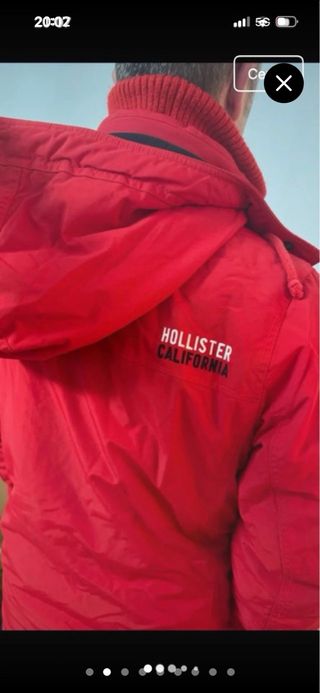 Chaqueta Hollister Hombre forrada capucha
