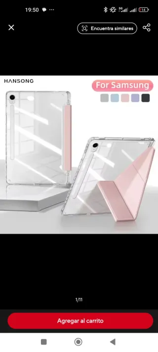 Funda transparente para tablet Samsung tab s9