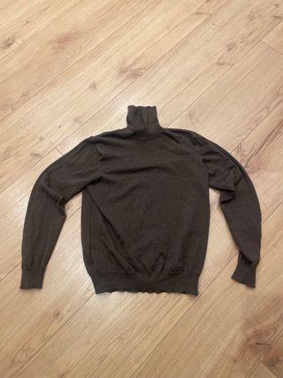 Jersey cuello vuelto marrón oscuro Talla M