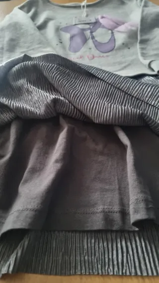 Vestido niña Sfera gris y plateado