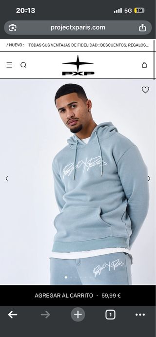 Sudadera Project x Paris azul SIN CAPUCHA.