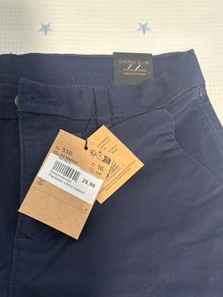 Pantalón chino infantil azul talla 16 sin estrenar
