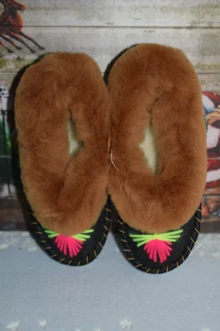 Zapatillas casa Zakopanki de 100% lana y cuero 36