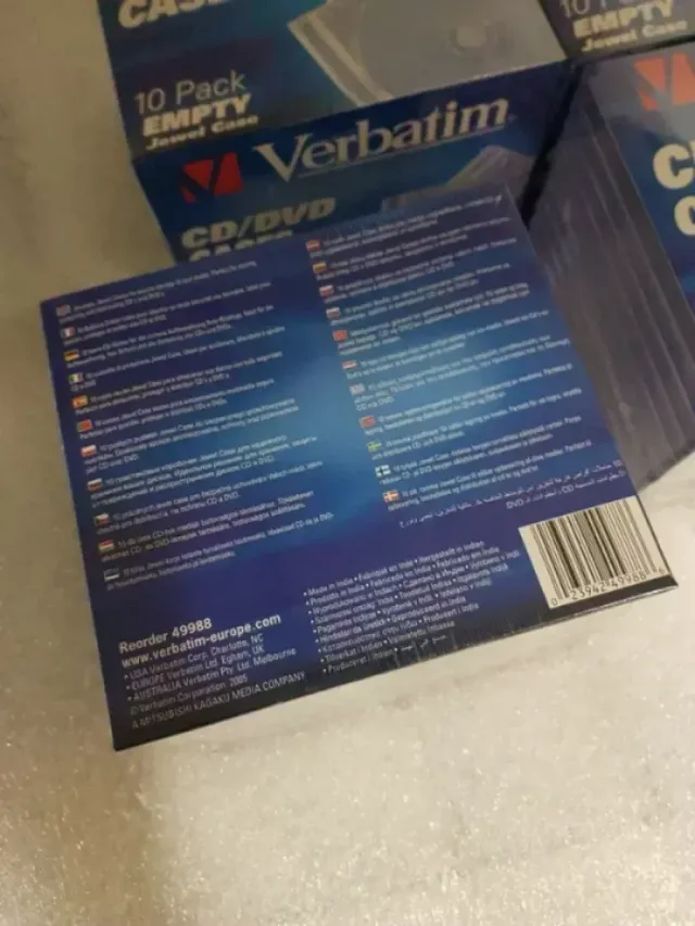 Pack 40 caja cajas CD DVD virgen vacio Verbatim