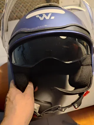 Casco Moto Jet Blu Misura M Nuovo