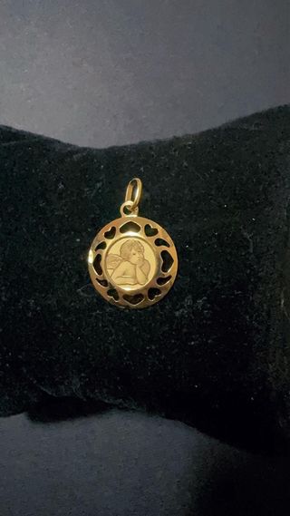 Ciondolo con Angelo in Oro 18Kt 750