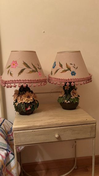 Lampade da notte floreali vintage