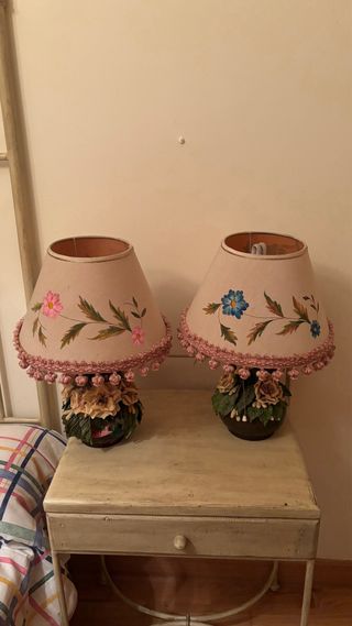 Lampade da notte floreali vintage