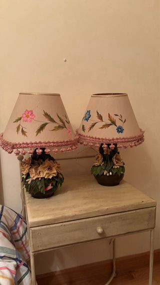 Lampade da notte floreali vintage