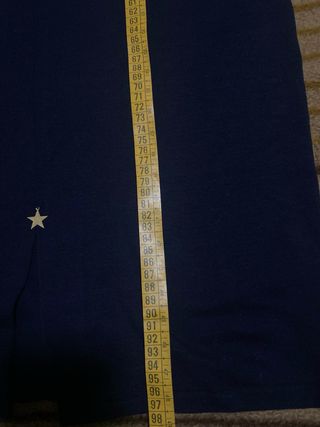 Vestido vintage azul con lazo blanco y estrellas