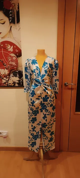 Vestido largo estampado floral