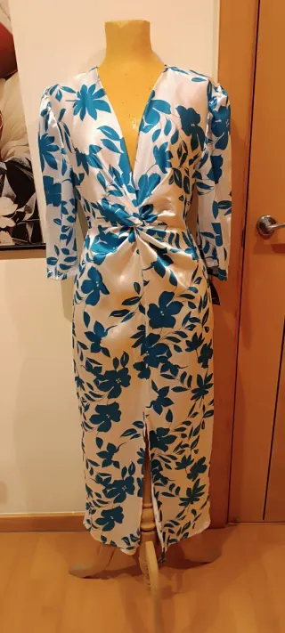 Vestido largo estampado floral