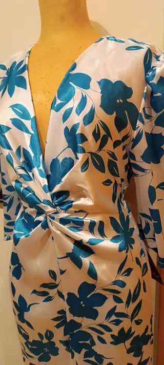 Vestido largo estampado floral