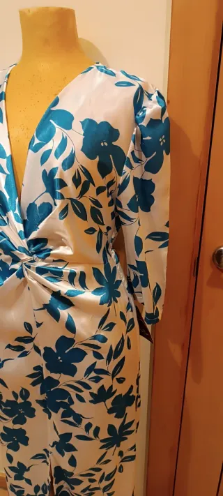 Vestido largo estampado floral