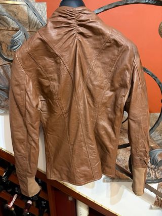 Giubbino donna vera pelle stropicciata