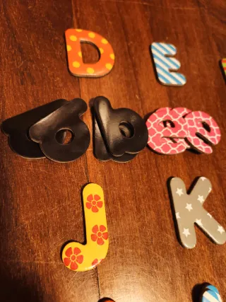 Imanes letras alfabeto, mayúsculas y minúsculas